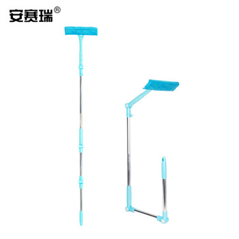 安赛瑞 擦窗器 伸缩杆玻璃刮水器 双面刮窗清洁工具 29×196cm 10670
