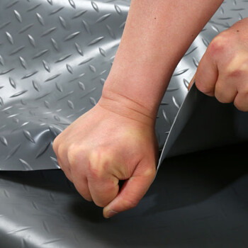 海斯迪克 PVC地垫 楼梯垫走廊塑料防滑垫 灰色人字1.3*1米普厚1.3mm HK-433