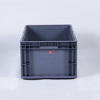 知旦 物流箱 外径:600*400*280mm周转箱物流周转箱储物箱仓库车间工业塑料物流箱 ZWL-600280 灰色无盖