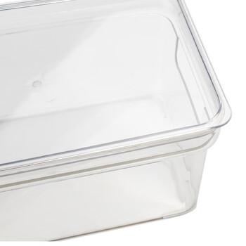 海斯迪克 HKCL-244 桌面提手PET收纳盒 高透明塑料防尘收纳箱 小号260*170*120（1个）