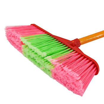 兰诗（LAUTEE）618-Y 环卫物业扫把笤帚 斜杆宽头硬毛木柄扫把-10个装