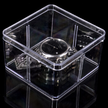 海斯迪克 HKCL-830 塑料透明方形收纳盒 带盖标本收藏样品展示盒 9.4*9.4*5.9cm