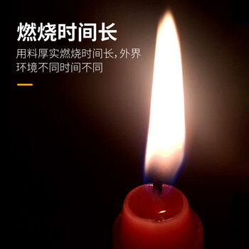 趣行 应急照明蜡烛 日用实验烛光直杆蜡圆柱蜡停电应急照明蜡烛（十支装）红色 2*20cm