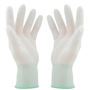 安美尚（ams）A551 PU涂指手套尼龙防护耐磨透气定做  1双 M码