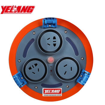 野狼 yelang 卷线盘移动工业插排电线盘线滚子50米接线盘防雷防涌插排3*2.5 YL-S32MS-1050