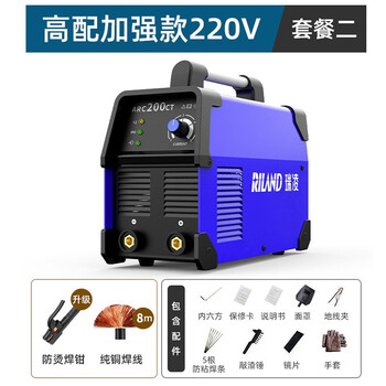 瑞凌电焊机200 250逆变直流全铜迷你220V小型便捷工业级焊机全套配件8米线【高配加强220V】