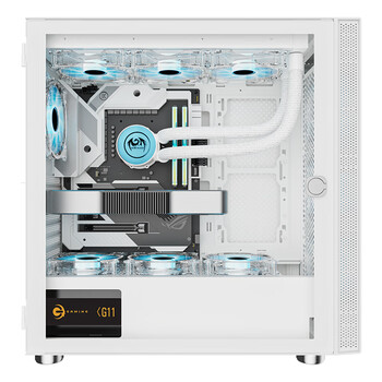 长城（Great Wall）阿基米德9 PRO V2白色电脑机箱（360水冷/磁吸玻璃翻门/0.8mm厚侧板/5硬盘位/10风扇位/5090显卡）