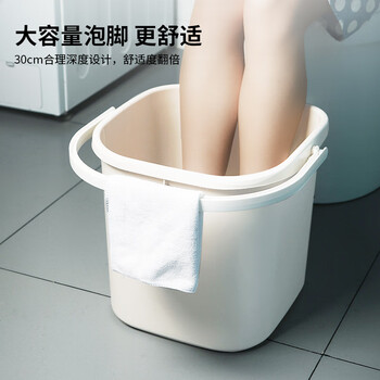 达福芮30cm加厚加大泡脚桶 家用大号塑料洗脚盆提水桶塑料盆加厚足浴盆