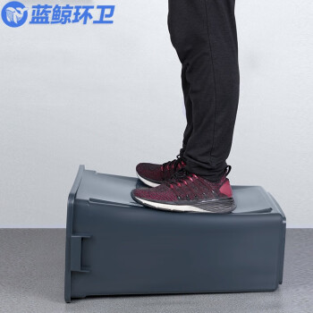 蓝鲸环卫 摆盖40L蓝色可回收 新国标垃圾分类垃圾桶四色摆盖商用环卫桶LJHW911