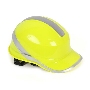 代尔塔Deltaplus 102029 DIAMOND V UP 钻石型安全帽抗撕裂荧光防砸可与眼镜101134搭配使用不含下颌带 黄色