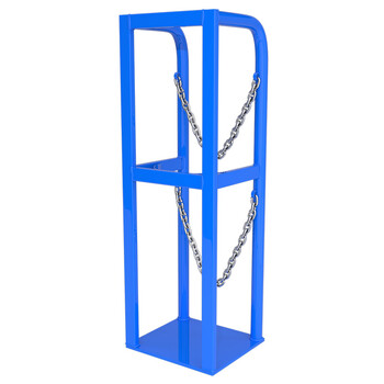 好嘉居氧气瓶固定架40L钢瓶防倒架氧气瓶手推车氮气罐氩气存放架 实验室气瓶支架 单瓶架