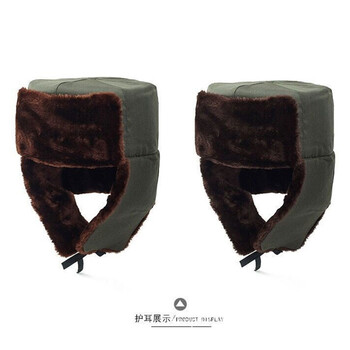 者也（ZYE）加厚保暖经典雷锋帽 冬季户外防寒防风护耳保暖帽【棕色】