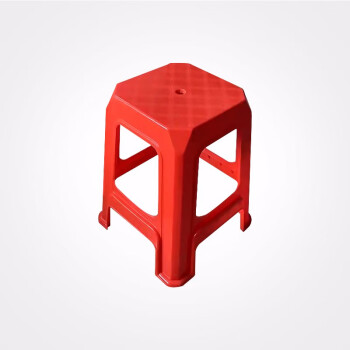 JN JIENBANGONG 搬运胶凳 塑料高凳大排档胶凳工厂流水线新塑料凳子 红色270*270*465mm