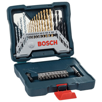 博世（BOSCH）30支钻头套装（含镀钛麻花钻）圆柄钻头混合套装含镀钛麻花钻头