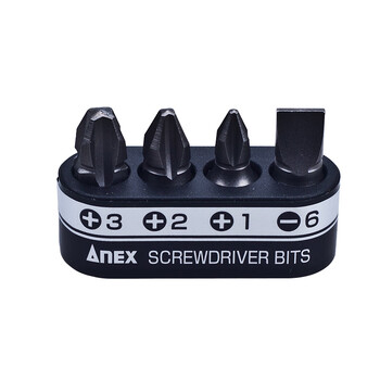 安力士牌（ANEX）No.59-5B 超短螺丝刀 超短批头 更换式螺丝批 超短22mm(5件套)