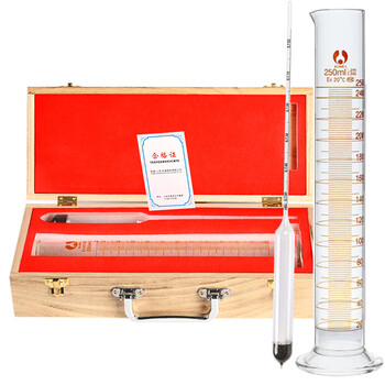 匡建仪表 石油密度计 测油液体密度计高精度石油玻璃测量仪检测仪比重计 0.7-0.75+量筒 