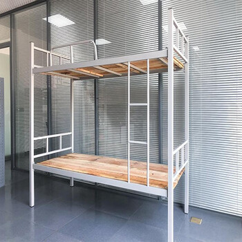 链工 双层床高低上下铺上下床铁架床双层宿舍员工床不包安装 2米*1.8米