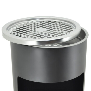 兰诗（LAUTEE）A-085 丽格垃圾桶烟灰桶 酒店宾馆商场用垃圾筒 圆形黑色
