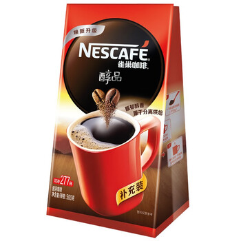 雀巢（Nestle）醇品速溶美式黑咖啡粉500g/袋 袋醇 0蔗糖低卡低脂运动健身