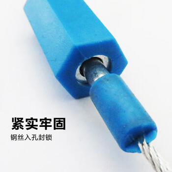 飞尔（FLYER）一次性锁扣封条 抽紧式钢丝铅封 集装箱货柜车施封锁物流扎带100条【38×14mm】