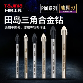 田岛（TAJIMA）XB-TCZ-10 PRO系列合金三角钻陶瓷玻璃打孔钻头5支装 10mm 1602-2736