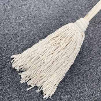 庄太太【棉纱深黄色】工厂物业大堂老式墩布木杆棉纱线尘推吸水拖把