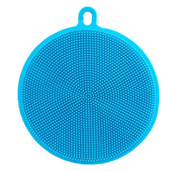 海斯迪克 HKY-124 多功能硅胶洗碗刷 去污百洁擦拭布 颜色随机10个