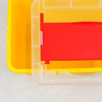 冰禹 BY-1251 方形黄色利器盒10个（方形利器盒5L）黄色小型废物卫生所锐器盒