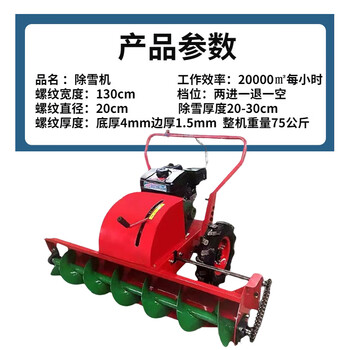 益美得 NSD-3013 小型扫雪机手推自走式道路除抛雪机物业小区除雪机 电启动整机一套