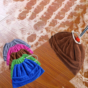 庄太太 2个咖色抽绳款 懒人扫把套布吸水吸尘拖扫一体多功能替换布易清洗笤帚扫帚套