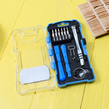 保拉(Paola) 螺丝刀套装17件 精密十字一字内梅花批头带撬棒吸盘 苹果小米华为手机笔记本拆机维修工具1913