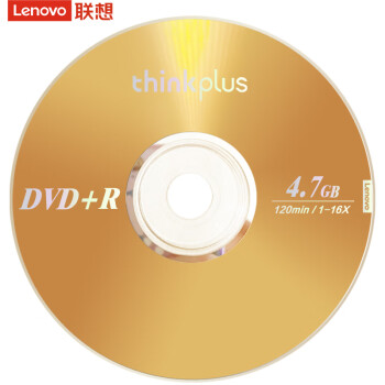 联想（Lenovo）DVD+R 光盘/刻录盘 16速4.7GB 台产档案系列 桶装50片 空白光盘