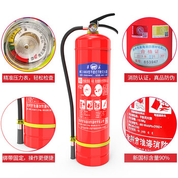淮海 干粉灭火器4公斤车载灭火器汽车轿车灭火器公司办公室家庭用商场店铺酒店大货车消防器材4kgMFZ/ABC4