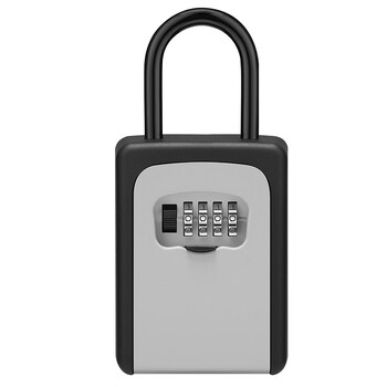 飞尔（FLYER）密码钥匙盒 多功能装修防盗钥匙收纳盒 壁挂悬挂式密码钥匙储存盒【灰色】