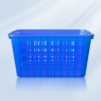 米奇特工 730x500x390 周转筐塑料周转箱箩筐收纳篮 2号筐蓝色