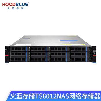 火蓝存储（hoodblue） TS6012万兆光纤nas存储服务器12盘位机架式磁盘阵列共享存储备份 TS6012-RP-216TB