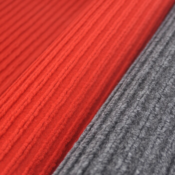 兰诗（LAUTEE）WSD0009 条纹复合地垫 酒店宾馆防滑蹭土吸水地垫 红色1.2米宽*0.8米长