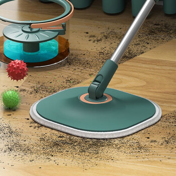 庄太太 雅绿方型款2个拖布 净污水分离旋转礼品套装拖把ZTT-9019