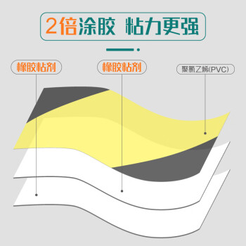 北极熊（Polar bear）黄黑警示胶带PVC贴地胶带地面5S定位警戒隔离斑马线胶带48mm*33m 1卷装PVC-048YB