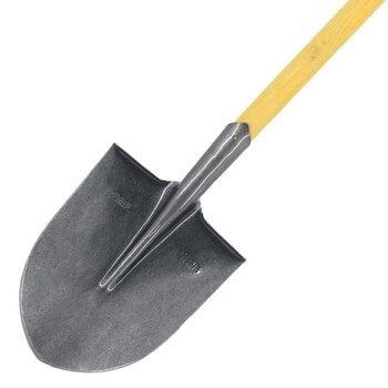 康丽雅 K-0340 实木杆尖头铁锨 锰钢铁铲建筑农用园林用铁锹尖锹 木柄尖锨本色