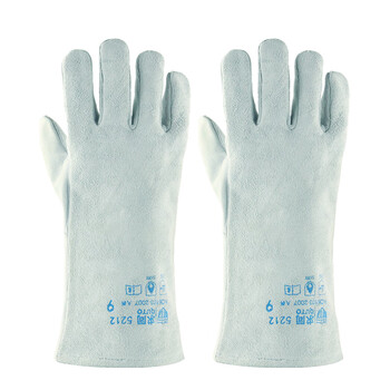 求同耐劳仕5212双层34cm植棉牛皮电焊手套隔热耐磨耐高温透气焊接手套 5212 双层