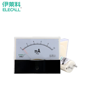 伊莱科指针式交流电流表安培表 44L1-A 机械表头 10mA~50A仪器 白色 1.5K/5A 7 