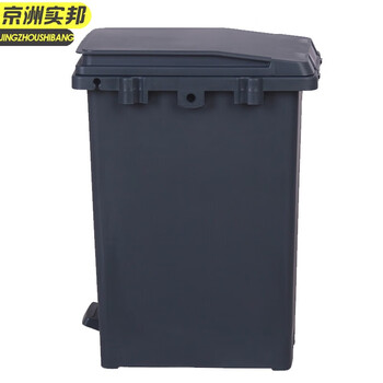 京洲实邦 30升蓝色可回收物 北京新国标垃圾分类带盖脚踏垃圾桶JZSB-1071