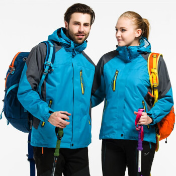 者也（ZYE）冬季冲锋衣可拆卸加绒加厚两件套防风登山外套定制logo 黄拉链款 橘色2XL码