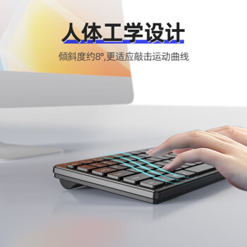 ifound（方正科技）W6226无线键鼠（非蓝牙）办公便携外接超薄笔记本小键盘 无线迷你小巧键鼠套装 黑色