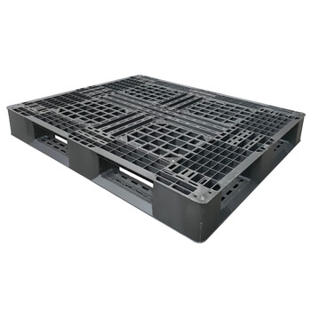 飞尔 塑料托盘 海运货柜 黑色胶卡板 黑丙加韧叉车板【A8 田字1200x1000x150】