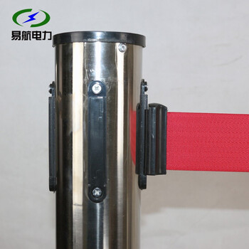 易航 一米线栏杆 隔离带警戒线伸缩带 道路安全围栏护栏不锈钢警戒带防护栏 定制链接