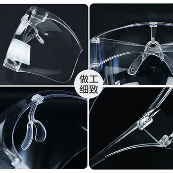 者也（ZYE）大视野高清防雾全面防护面屏双层镜片抗冲击防飞尘沙石面罩 防雾面屏透明款