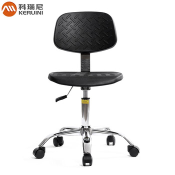 科瑞尼 工业防静电椅实验凳车间流水线椅子带靠背椅 可旋转移动升降人体工学椅学校实验椅JZK-F080921E 