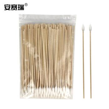 安赛瑞 木棒棉签（5袋装）实验室清洁木杆棉棒单头棉签棒 200支/袋 601007